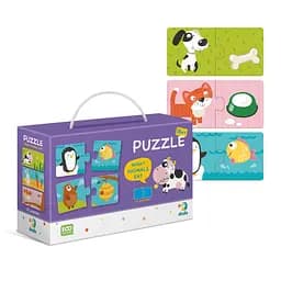 Навчальна гра-пазл "Хто Що їсть" DoDo Toys 300118, 24 елементи-12 пар - мініатюра 2
