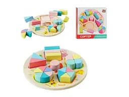 Деревянная игра рамка-сортер Fun Game Геометрические фигурки