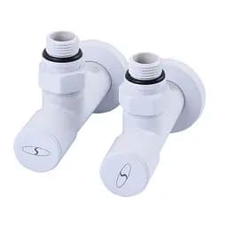 Набір Кран вентильний кутовий з американкою Solomon Lux 1/2″ 7777 (2шт.) White 000020285 - мініатюра 4