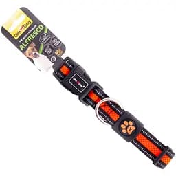 Нашийник GimDog Alfresco для собак, подвійний, світловідбивний, неопрен, 35-51х2.5 см, помаранчевий