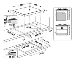 Варильна поверхня газова Whirlpool GOS 6415/NB1 (6910639) - мініатюра 4