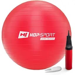 Фітбол Hop-Sport 75см червоний + насос 2020 - мініатюра 2