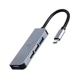 USB-хаб Cablexpert USB Type-C 4-в-1 Grey (UHB-CM-U3P1U2P3-01)