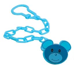 Ланцюжок для пустушки Lindo Мишеня, з кліпсою, блакитний (Рk 221 бла)