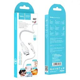 Кабель Hoco X67 Nano silicone charging data cable for Micro white - мініатюра 2