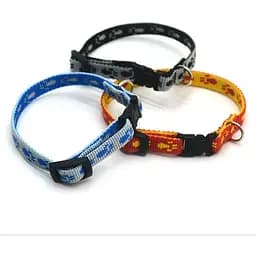 Нашийник для собак Zoo-hunt Лапки 1,0 см 20-30 см капрон Червоно-жовтий