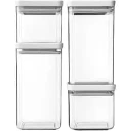 Набір ємностей для зберігання Brabantia Tasty+ 4 шт. світло-сірий (122569)