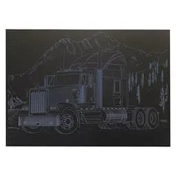 Гравюра А4 "Грузовик-1" ГрА4-7с эконом вариант в пакете 29,7х21 см