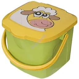 Ведро-табурет BranQ 15.5 л с рисунком в ассортименте (1308)