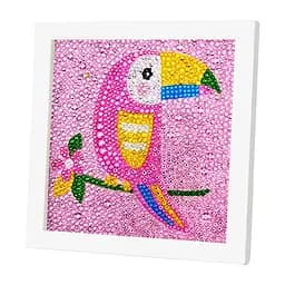 Алмазна мозаїка для дітей Папуга Bambi A5501D рамка 17,5-17,5 см