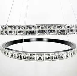 Підвісний світильник Delight Collection у чорному каркасі з подвійним кільцем Line.F SGJ 11/600+800 - мініатюра 6