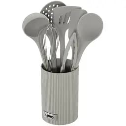 Набір кухонного приладдя Magio MG-1129 із підставкою 8 предметів Сірий