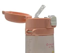 Пляшка для води Casno 690 мл KXN-1219 Рожева (Свинка) з соломинкою (KXN-1219_Pink) - мініатюра 7