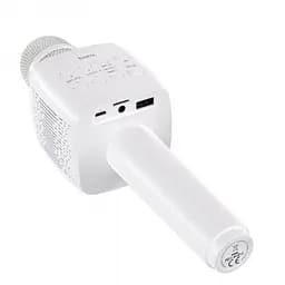 Бездротовий караоке мікрофон білий HOCO BK5 Cantando karaoke microphone Bluetooth