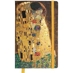 Записник Kiri sketch з Нанокрафта Густав Клімт Поцілунок  20201-KR в крапку м'яка обкладинка 96 аркушів 