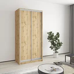 Шафа-купе дводверна MebelStar Стандарт AL 2ДСП 100x45x210 см Дуб тахо (MBS-3441)