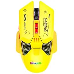 Миша бездротова ігрова з акумулятором та підсвідкою Imice 2.4 gHz MiKespN W19 E-Sports Yellow