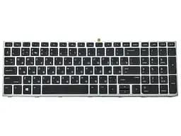 Клавіатура для HP ProBook 450 G5, 455 G5, 470 G5 (RU Black з рамкою Silver і підсвічуванням) - мініатюра 3