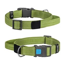 Ошейник для собак с ручкой хлопчатобумажная тесьма CoLLaR Брезент пластиковый фастекс L Ш 35 мм Д 53-69 см