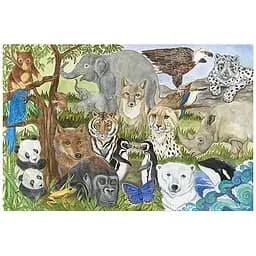 Мега-пазл Melissa&Doug Вымирающие виды животных, 48 элементов (MD4437)