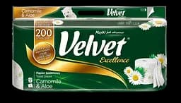Туалетний папір Velvet Excellence Ромашка та алоє, тришаровий, 4 рулони (4200009)