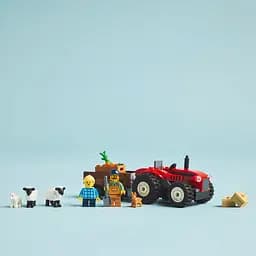 Конструктор LEGO City Червоний фермерський трактор із причепом і вівцями 116 деталей (60461) - мініатюра 4