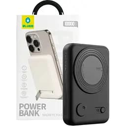 Зовнішній акумулятор Blueo Magnetic Wireless Power Bank With Stand 20W 10000mAh Black (P010BLKS) [105993] - мініатюра 3