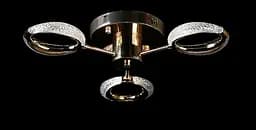 Люстра стельова LED Splendid Ray LT9861/3, 80W, золото, білий, сучасний стиль, з пультом, димер