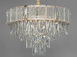 Приваблива новинка, кришталева люстра в хол, 9 ламп, золото