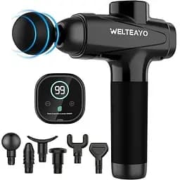 Масажний пістолет для м'язів Welteayo 30 швидкостей 6 головок