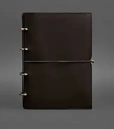 Шкіряний блокнот А4 на кільцях (Софт-бук) 9.0 в м'якій обкладинці коричневий