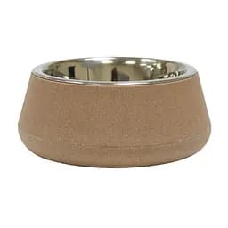 Миска для тварин 0,47 л Croci Bambooo бамбукове волокно/нержавійка 14 см бежева
