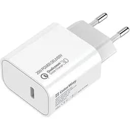 Зарядний пристрій ColorWay Power Delivery Port Usb Type-C 20W V2 White (CW-CHS026PD-WT)