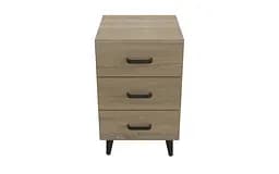 Тумба Віва 3 на конусних ніжках Ferrum-decor 56,5x35x40 Чорний метал ДСП Дуб Сонома 16 мм (FRD-106820) - мініатюра 2