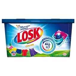 Тріо-капсули для прання Losk Pover Caps Color 15 шт.