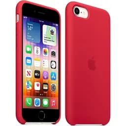 Оригінальний чохол Apple Silicone Case Red для iPhone SE 2/ iPhone 8/ iPhone SE 2022 MN6H3ZM/A - мініатюра 3