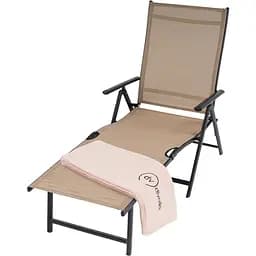 Садовий шезлонг Di Volio Bolzano з алюмінієвою рамою бежевий