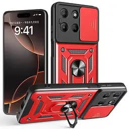 Чохол Ummi Camshield Serge Ring для Motorola Moto G15 4G Червоний/Red - мініатюра 2