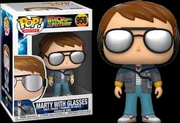 Фігурка Funko Pop Назад у майбутнє Марті з окулярами Back to the Future Marty with glasses 10 см FP BF M 958