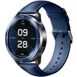 Ремешок кожаный Tamister для часов Xiaomi Watch 2/ 2Pro/ S4/ S3/ S2/ S1 22 мм Blue