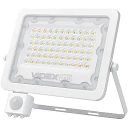 Світлодіодний прожектор Videx F2e 50W 5000K з датчиком руху і освітленості (VL-F2e505W-S) [144848]