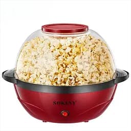 Апарат для попкорну Sokany SK-905 / Машина для попкорну 850 Вт / Попкорниця 3.6 л червона - мініатюра 4