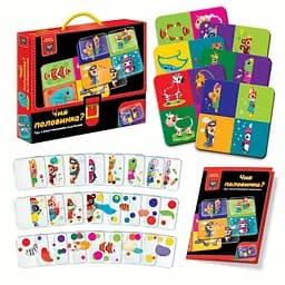 Гра розвиваюча Чия половинка? з пластиковими картками Vladi Toys 18.5х22.5х3.5 см det0012931 - мініатюра 3