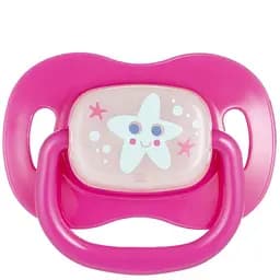 Пустушка Canpol babies Love & Sea силіконова кругла  6-18 міс. рожева (22/435_pin_new)