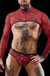 Топ с длинными рукавами Regnes Fetish Planet L (черный с красным)