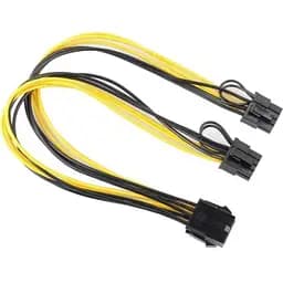 Переходник питания 8-pin VGA (F) - 2 x 6+2-pin VGA (M), 30 см, CHiNa (S0939)
