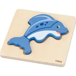 Дерев'яний міні-пазл Viga Toys Рибка (59934)