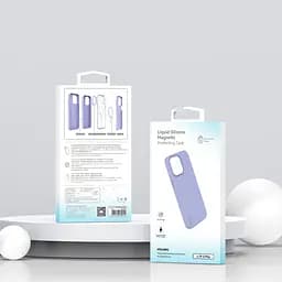 Рідкий силіконовий чохол Vokamo для iPhone 15 із магнітом MagSafe White Soft Touch - мініатюра 6