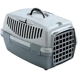 Переноска для тварин Stefanplast Gulliver 2 з пластиковими дверима до 8 кг світло-бірюзова/металево-синя (97051)