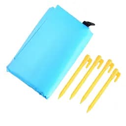 Водонепроницаемый коврик Supretto для пляжа и пикника, 180х145 см, голубой (7793)